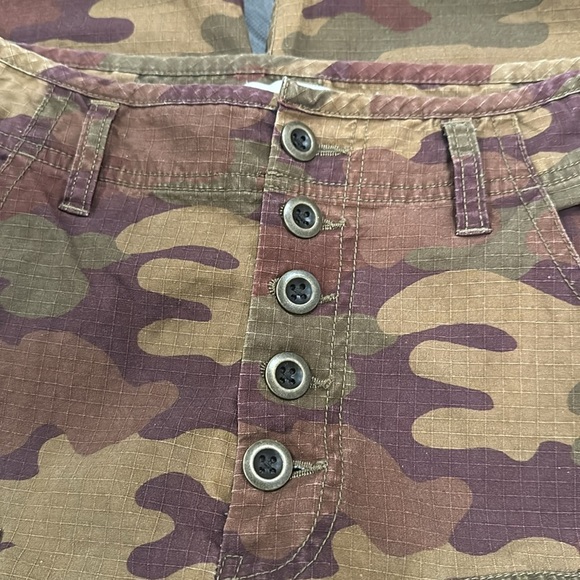 Sundance Double Knee Button Fly Pants Camo High Rise Ripstop Workwear size 2 - Picture 3 of 8